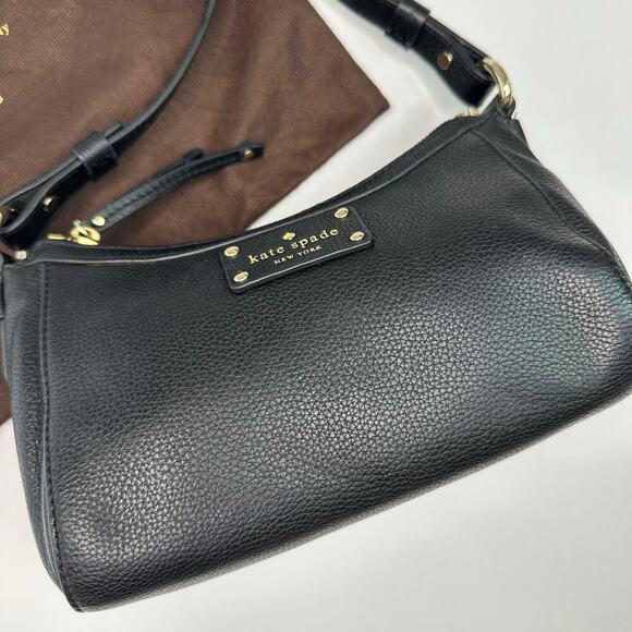 Kate Spade New York Black Pebble Leather Crossbody Handbag - Picture 2 of 13